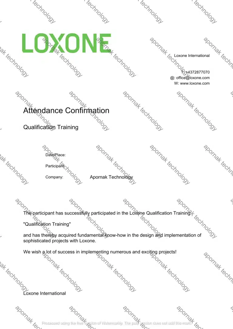 گواهی دوره فنی- سیستم هوشمند لوکسون