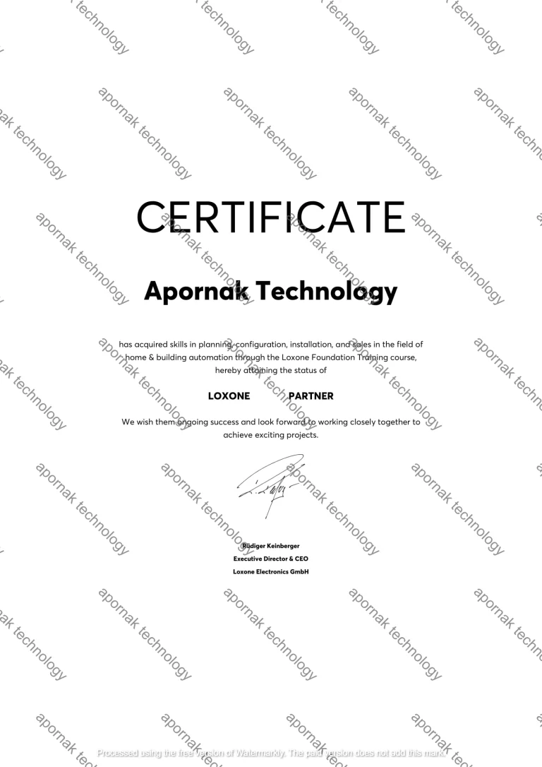 گواهینامه فنی خانه هوشمند لوکسون